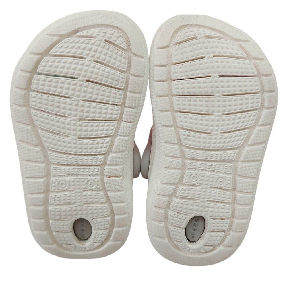 Crocs Literide Clogs Sandals Little Kids 6 Pink White - Picture 10 of 11